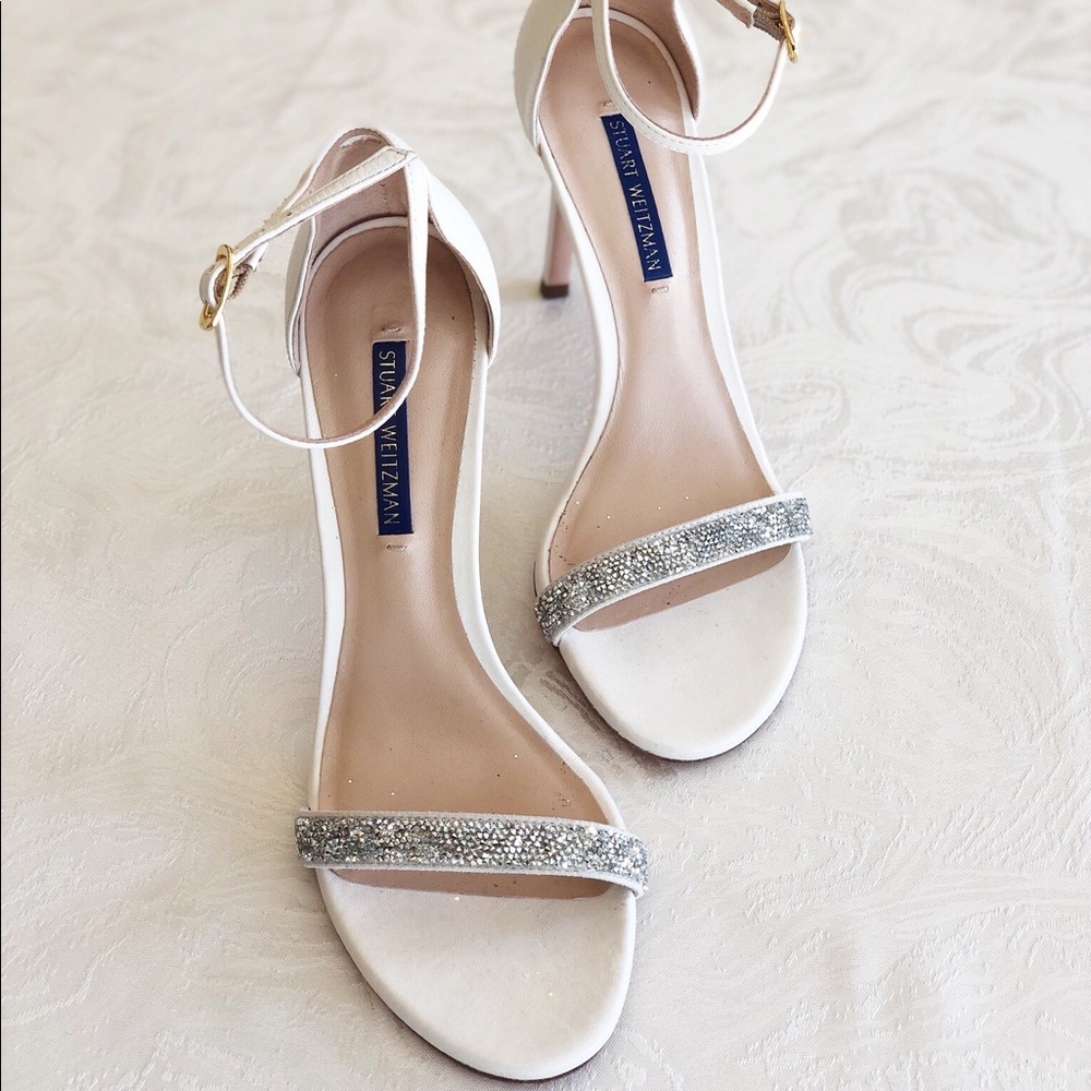 Stuart Weitzman Nudistsong Sandals in White